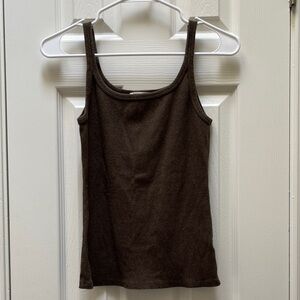 Buck mason SURPLUS RIB SCOOP NECK TANK Brown Women's Tank Top - Medium